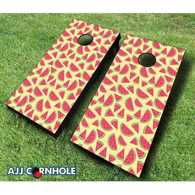 10 Piece Watermelon Cornhole Set AJJCornhole Bag Color: Red/Royal