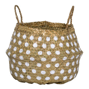 Modern Contemporary Large Seagr Basket Allmodern Seagr Basket With Dots