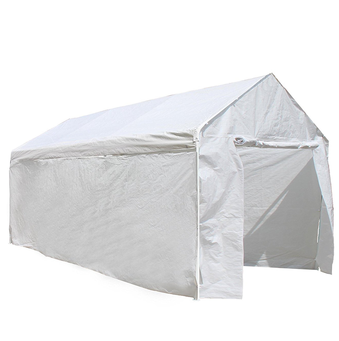 ALEKO 10' W x 20' D Canopy Carport Kit with Polyethylene Removable