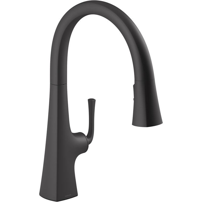Kohler Graze Pull Down Kitchen Sink Faucet With Three Function Sprayhead Reviews Wayfair