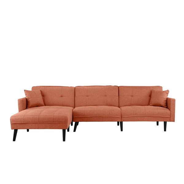 Burnt Orange Sectional Wayfair Ca