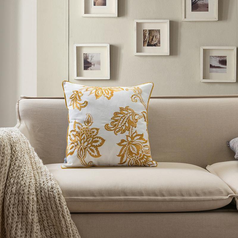 Lark Manor Flavien Embroidered French Country Throw Pillow
