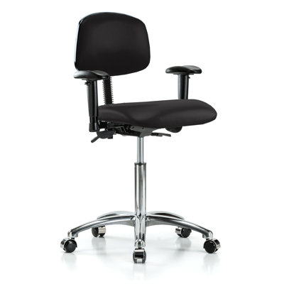 Task Chair Perch Chairs  Stools Upholstery Black Vinyl