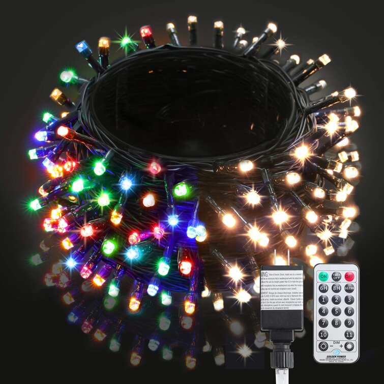 108FT 11 Modes Waterproof Warm White and Multi Color Christmas Lights Plug in for Tree Garden Party Decoration Haynery 300 LED Color Changing Christmas String Lights Indoor Outdoor with Remote/Timer 