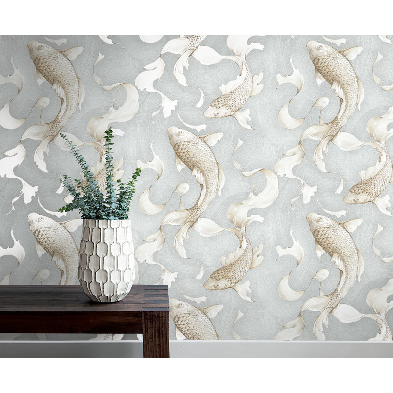 Bloomsbury Market Mabelle Koi Fish 18' L x 20.5" W Peel ...