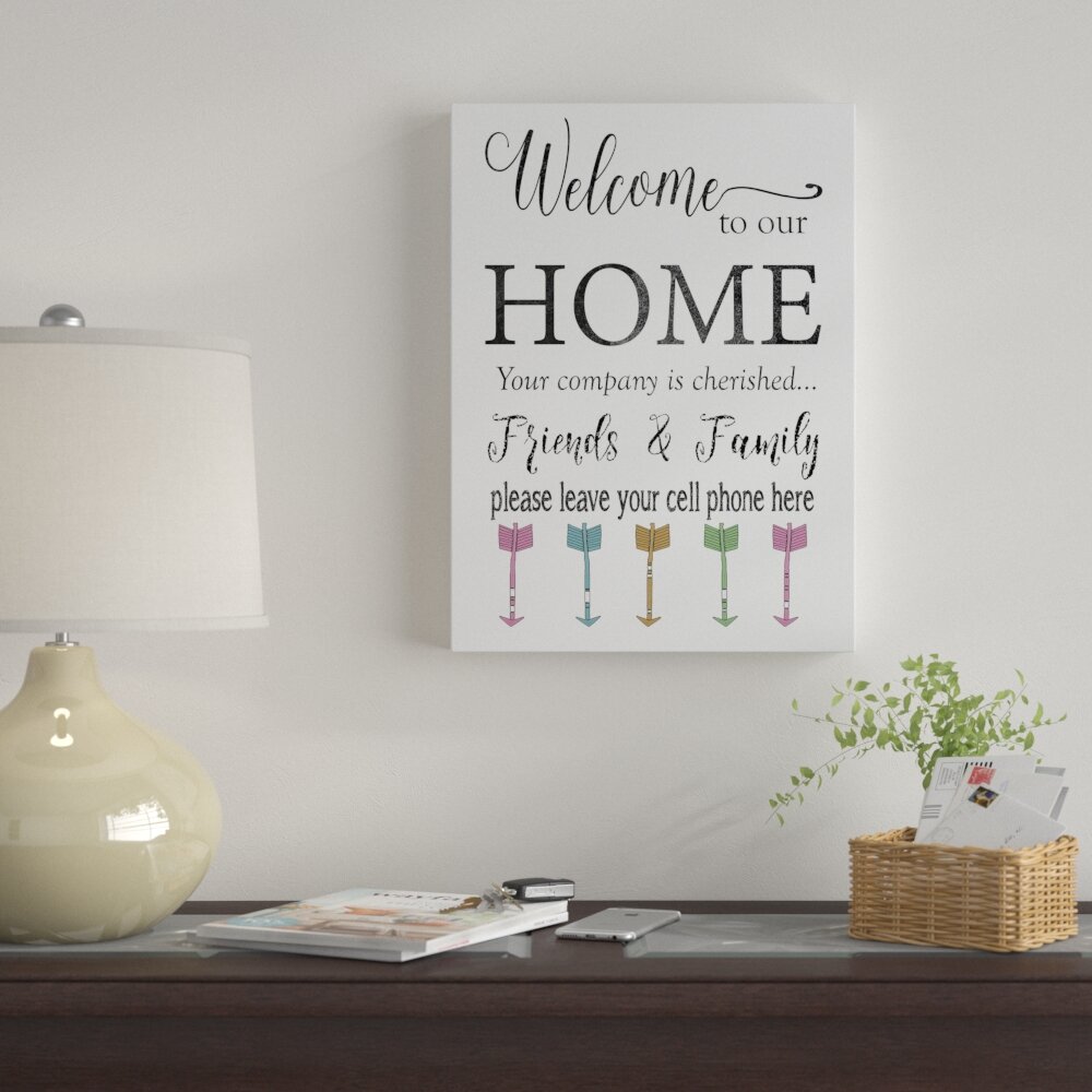 Winston Porter Welcome Home 6 Textual Art On Wrapped Canvas Wayfair
