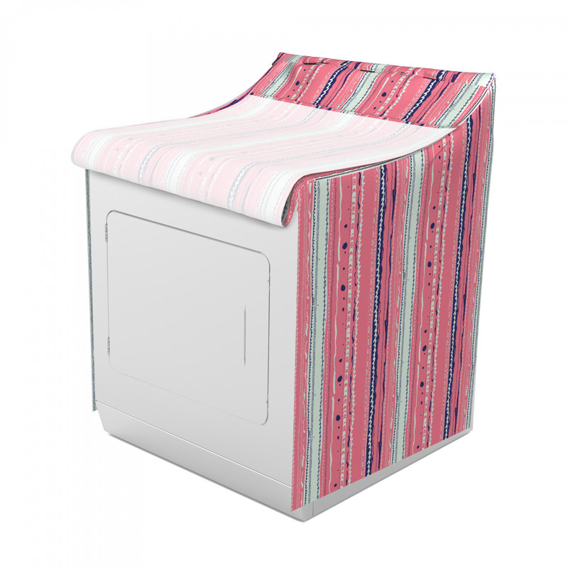 East Urban Home Doodle Lines Repeating Ornaments Vertical Stripes Abstract Pastel Washing Machine Cover Wayfair