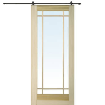 Verona Home Design Glass Barn Door With Installation Hardware Kit