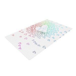 Monika Strigel Hearts Rainbow Area Rug