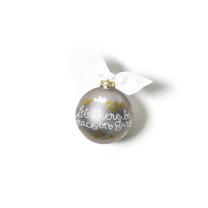 Peace on Earth Glass Ornament