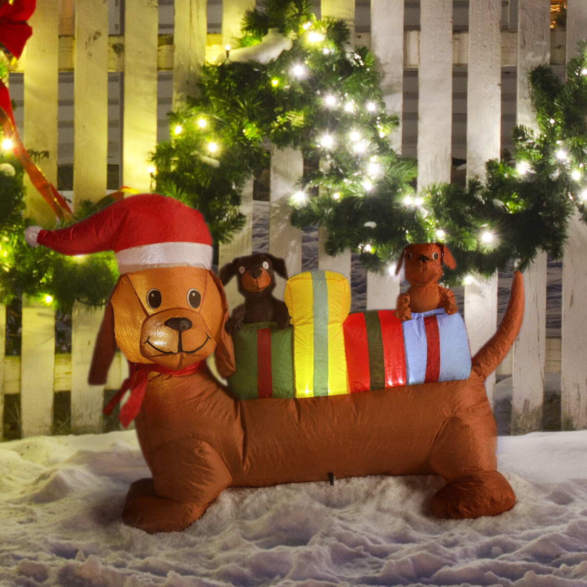 The Holiday Aisle® 4 Foot Long Christmas Dog Decoration & Reviews | Wayfair
