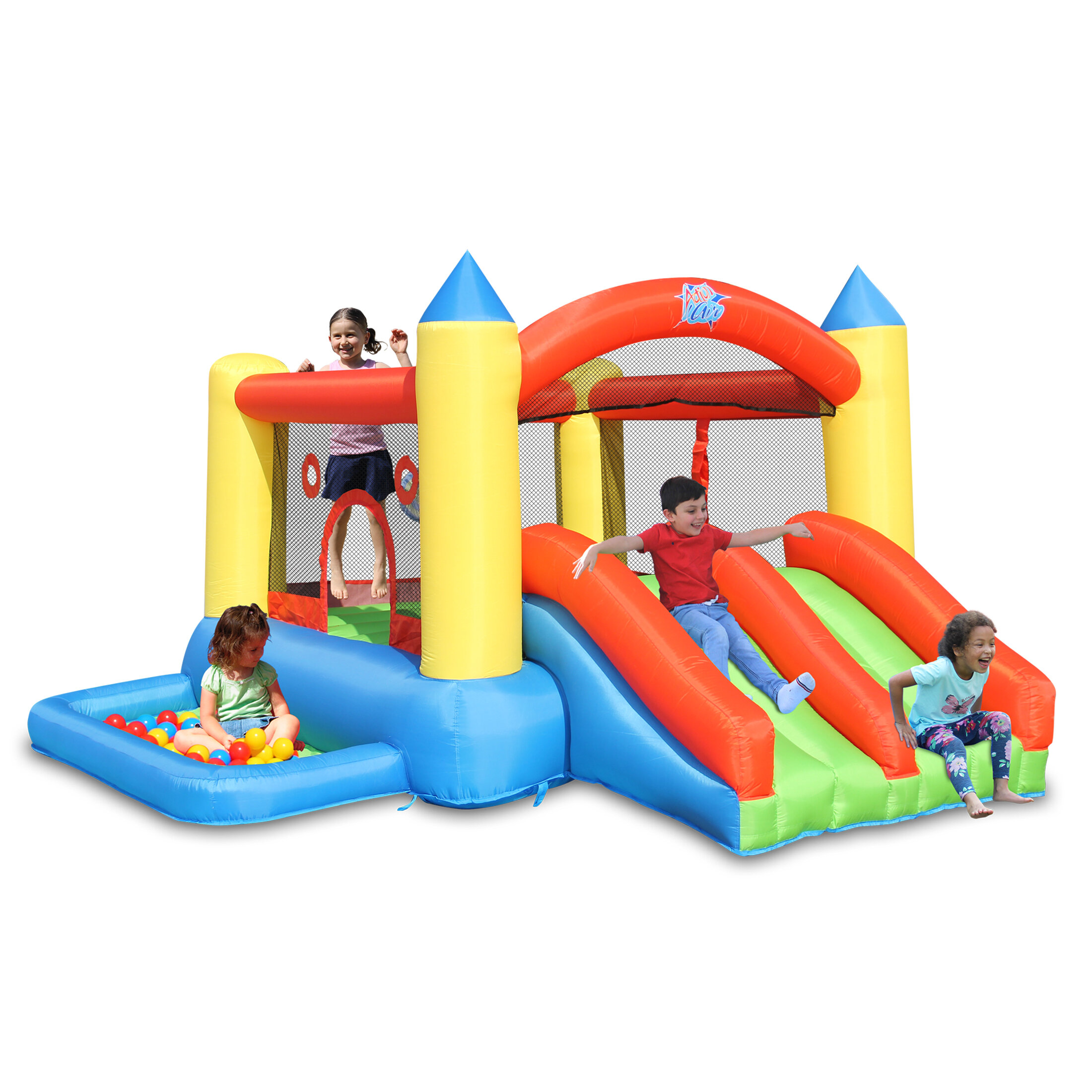 Action Air 10.8' x 11.8' Bounce House with Slide and Blower | Wayfair
