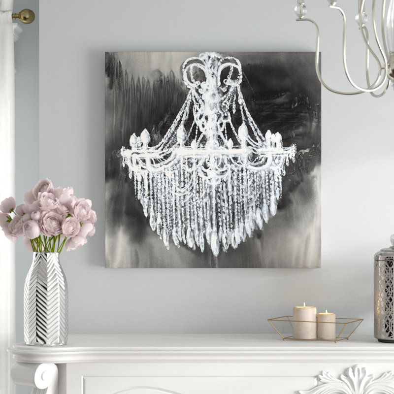 House Of Hampton Big Glam Chandelier Oil Painting Print On