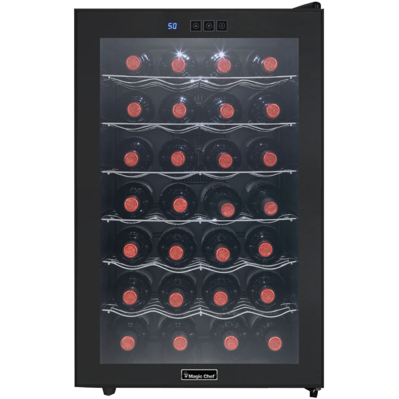 Wine Coolers Refrigerators You Ll Love Wayfair 28 Bottle Single Zone Freestanding Wine Cooler