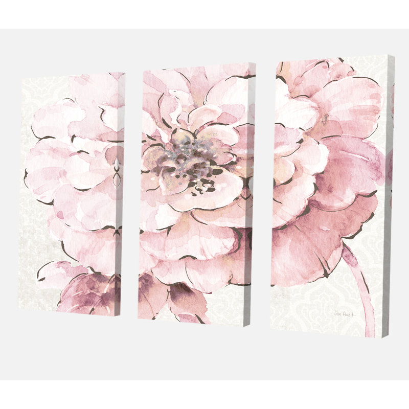 East Urban Home Farmhouse Indigold Shabby Peonies Pink Painting