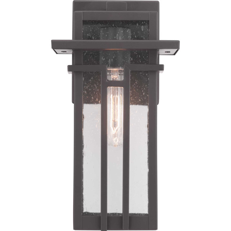 Victorian Bronze Finish Dysmio Lighting 2-Pack Glenwillow One-Light LED Outdoor Wall Lantern with Clear Seeded Glass 