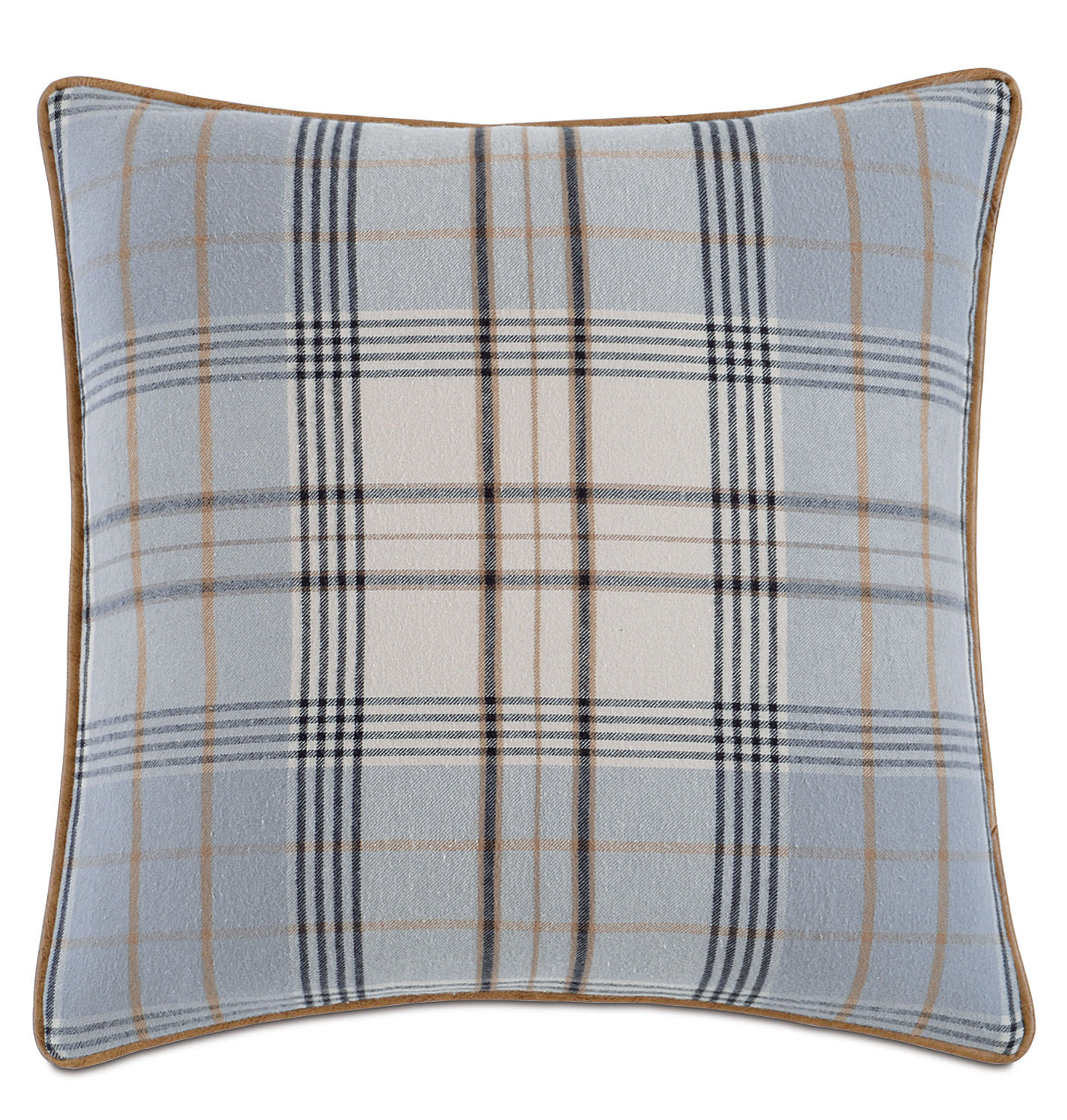 gray plaid throw pillow