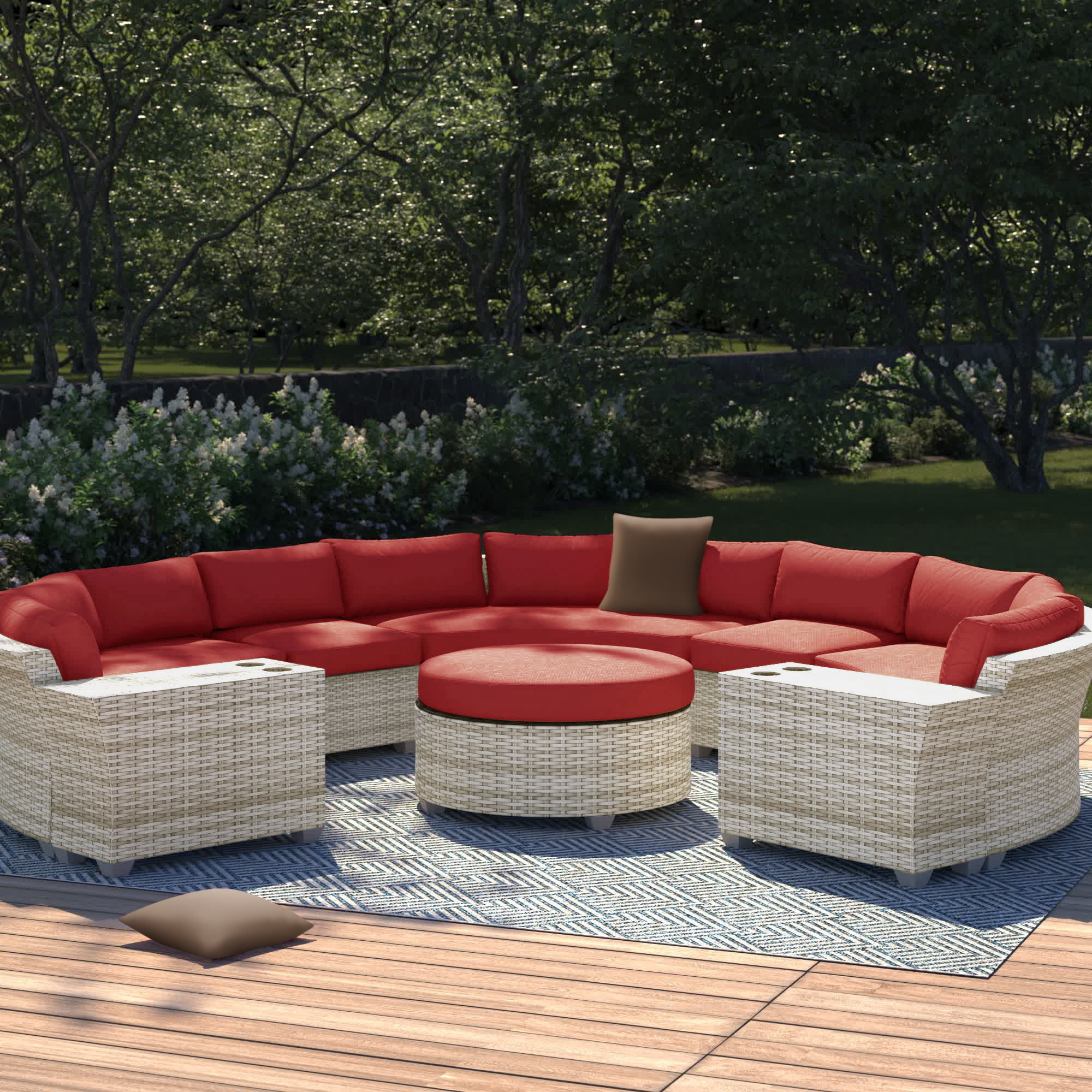 rattan garden furniture circular