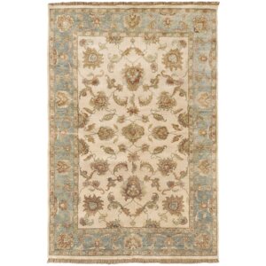 Harrell Hand-Knotted Neutral/Gray Area Rug