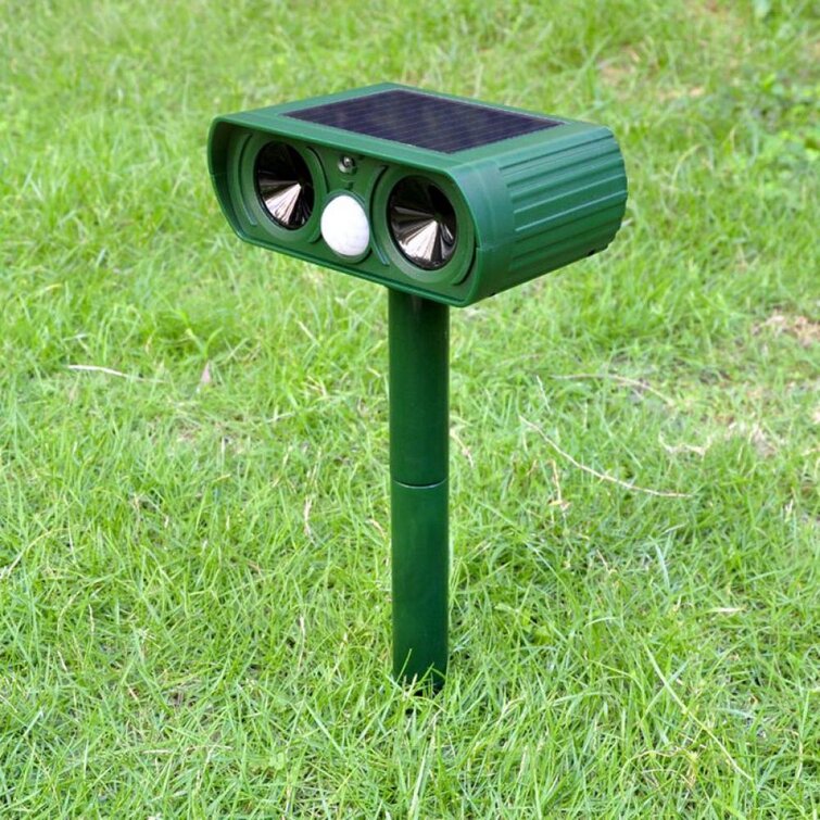 Animal Repeller Ultrasonic Solar Power Repellent Garden for Bird Dog Cat Deer US 