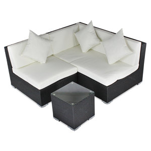 3-tlg. Loungesofa-Set Ibiza mit Kissen von IHP24