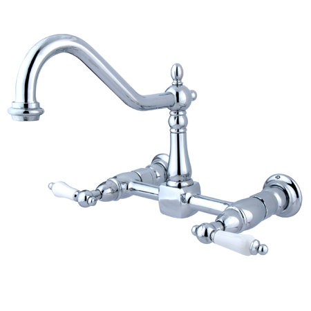 Kingston Brass Heritage Double Handle Widespread Wall Mount