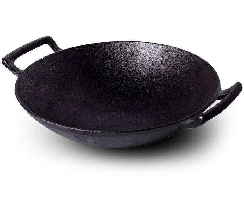 14" Non-Stick Cast Iron Wok