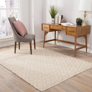 Caprice Geometric Handmade Ivory Area Rug