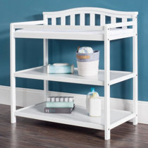 distressed white changing table