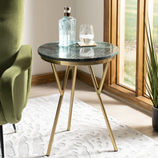 Go to store & view more images Creek Round Marble End Table by Mercer41