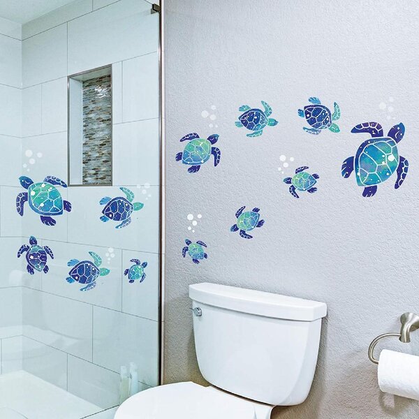 SEA SHELLS WALL DECALS 41 New Tropical Bathroom Stickers Ocean Room Decor 