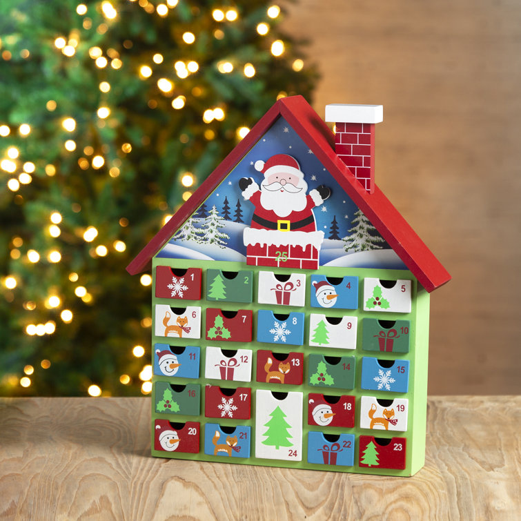 The Twillery Co.® Wood House Count Down Calendar with Drawer & Reviews |  Wayfair