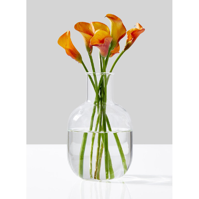 Latitude Run Agerton Clear 9 25 Indoor Outdoor Glass Table Vase Wayfair