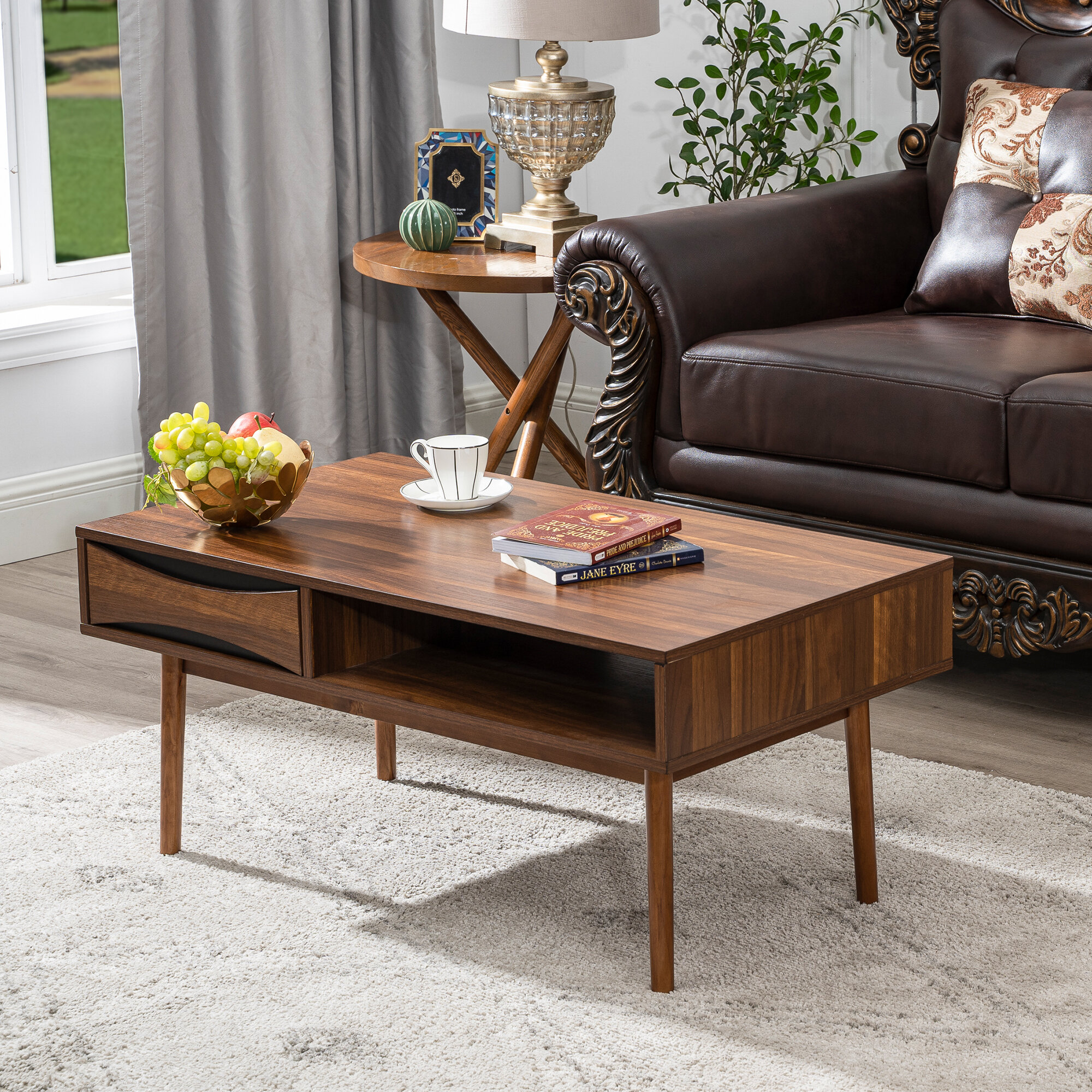 Corrigan Studio Plascencia Coffee Table With Storage Reviews Wayfair