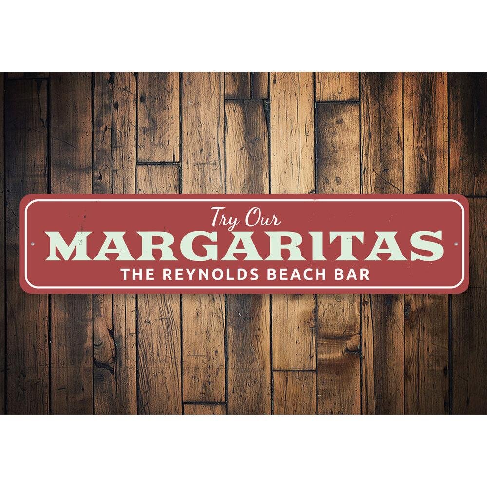 MARGARITAS/ Rustic Wood Sign Bar Sign Beach décor Tavern décor Tequila 