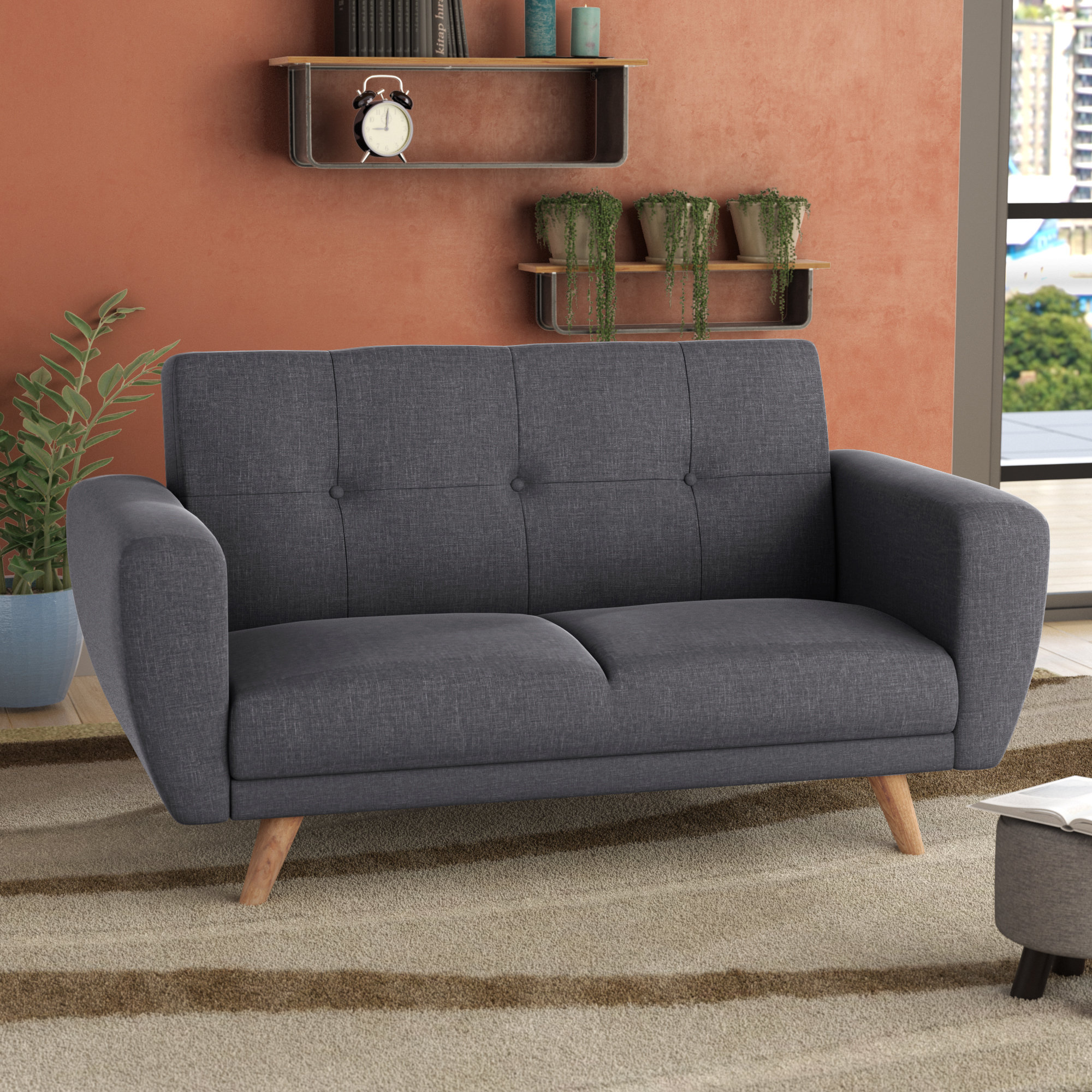 Clic Clac Sofa Bed Fjorde Co Farrow 2 Seater Clic Clac Sofa Bed Reviews Wayfair Uk