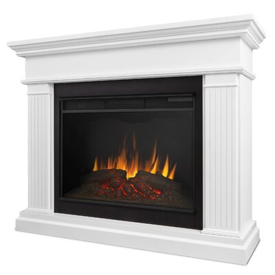 Kennedy Electric Fireplace Real Flame Finish White