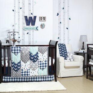 blue buffalo plaid crib bedding