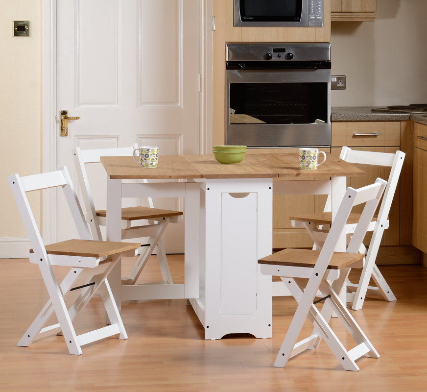 August Grove Southchase Folding Dining Set with 4 Chairs & Reviews ... August Grove Southchase Folding Dining Set with 4 Chairs & Reviews ...