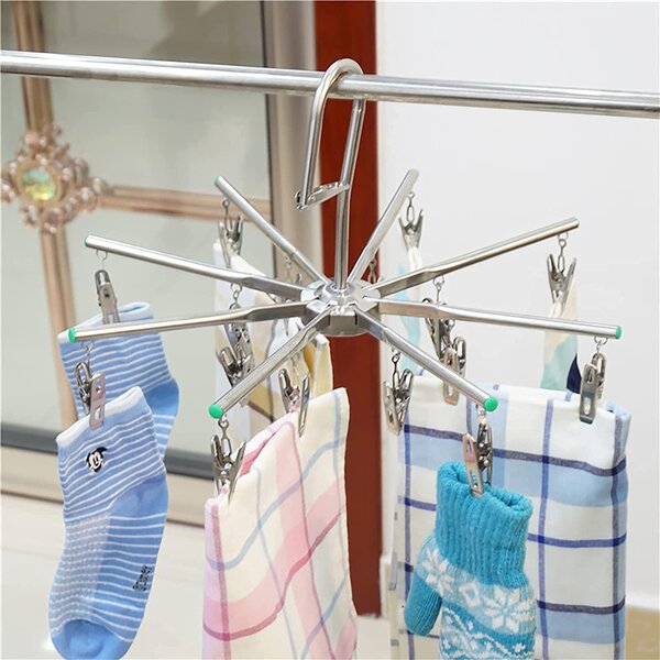 Folding Clothes Drying Rack,Thicken Stainless Steel Laundry Drying Rack,Portable 
