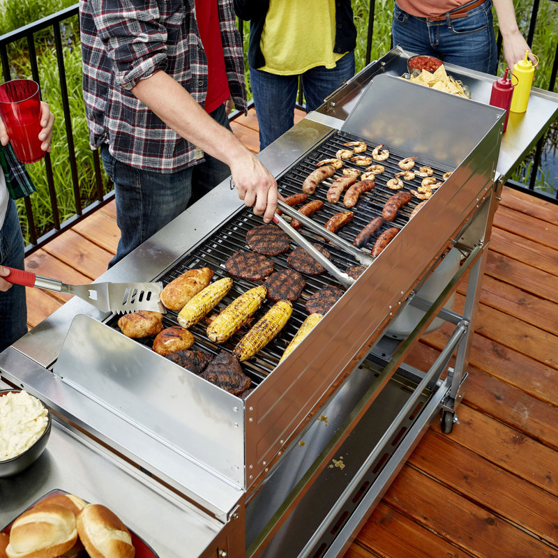 Louisianagrills 4 Burner Flat Top Propane Gas Grill With Side Shelves Reviews Wayfair
