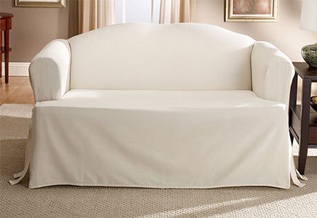 Sure Fit Cotton Duck T Cushion Loveseat Slipcover Reviews Wayfair Cotton Duck T Cushion Loveseat Slipcover