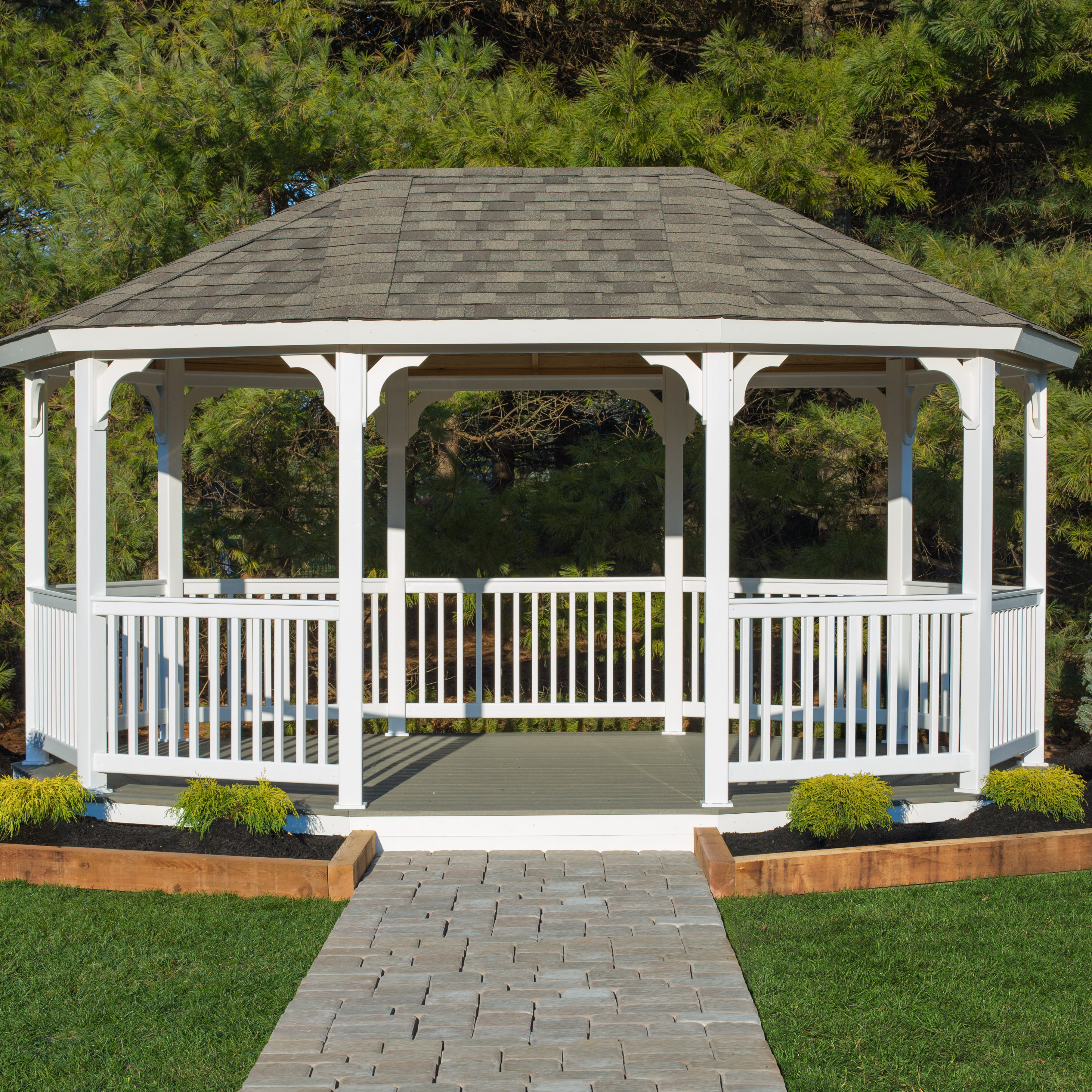 Yardcraft 18 Ft W X 12 D Solid Wood Patio Gazebo Wayfair X 12 Ft D Solid Wood Patio Gazebo