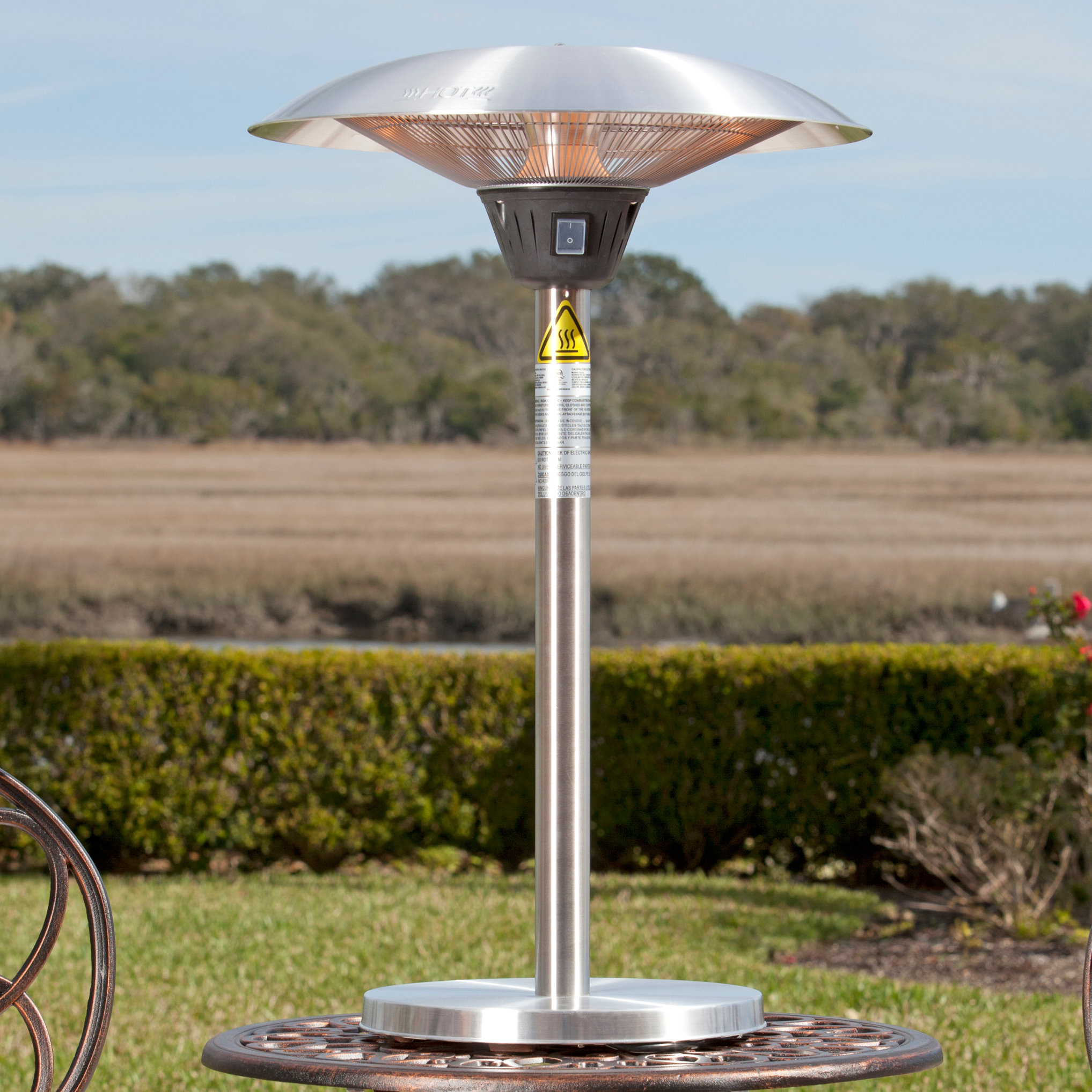 Fire Sense Cimarron Halogen 1500 Watt Electric Tabletop Patio Heater Fire Sense Cimarron Halogen 1500 Watt Electric Tabletop Patio Heater Reviews Wayfair