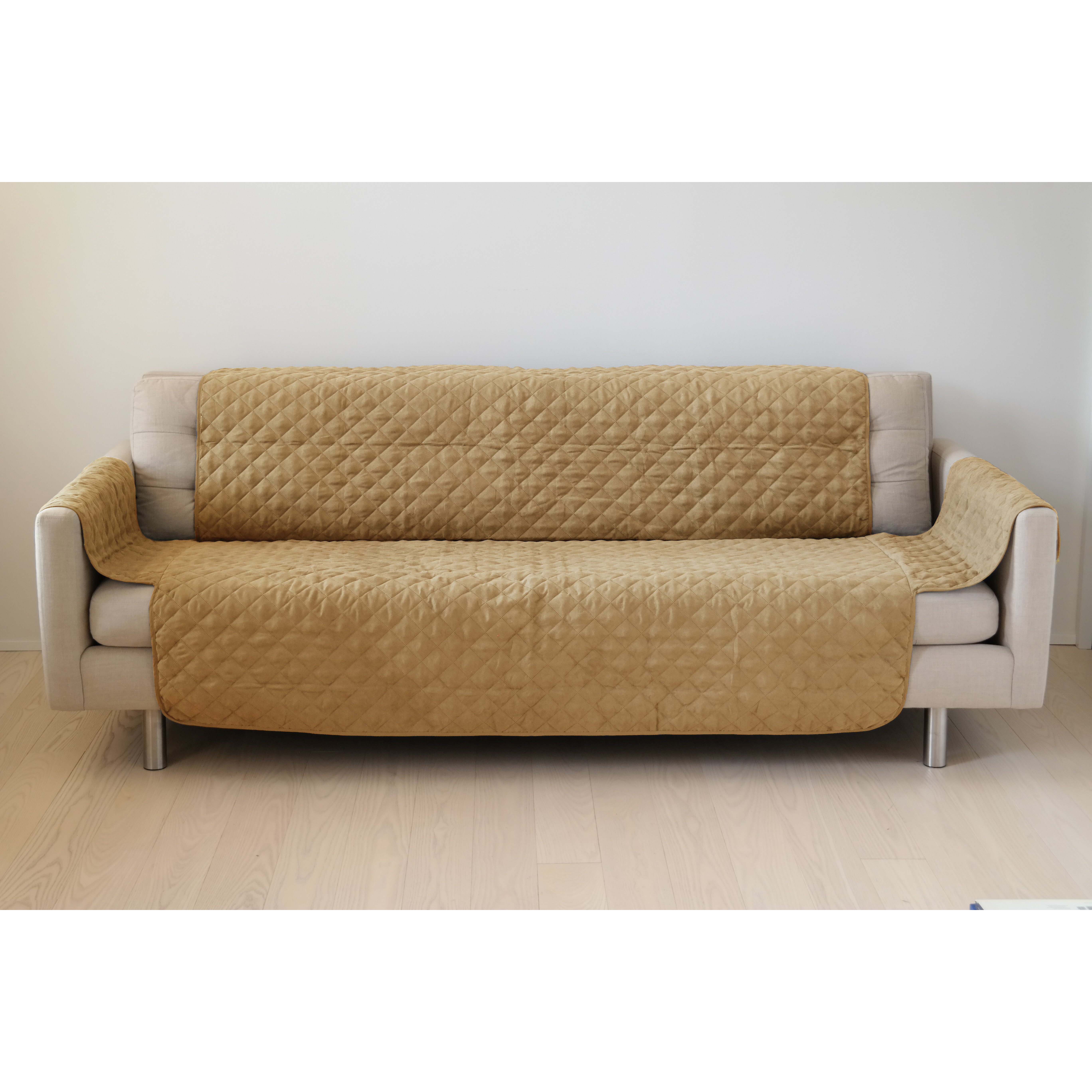 Durable Quilted Microsuede Sofa Slipcover