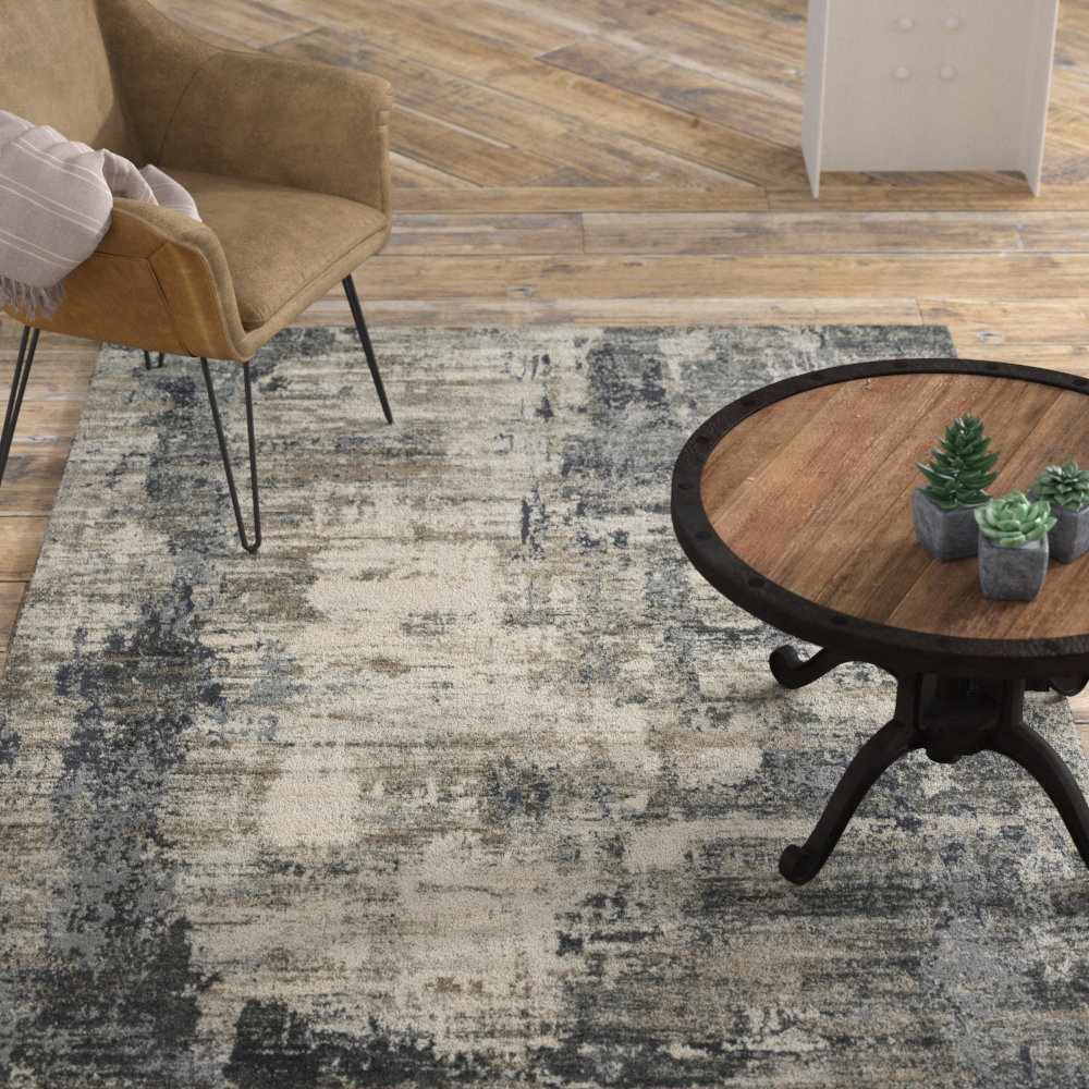 Williston Aiken Ivory/Charcoal Rug & Reviews Wayfair