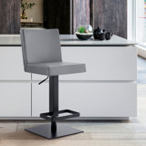 Bucoli Swivel Adjustable Height Bar Stool by Ivy Bronx