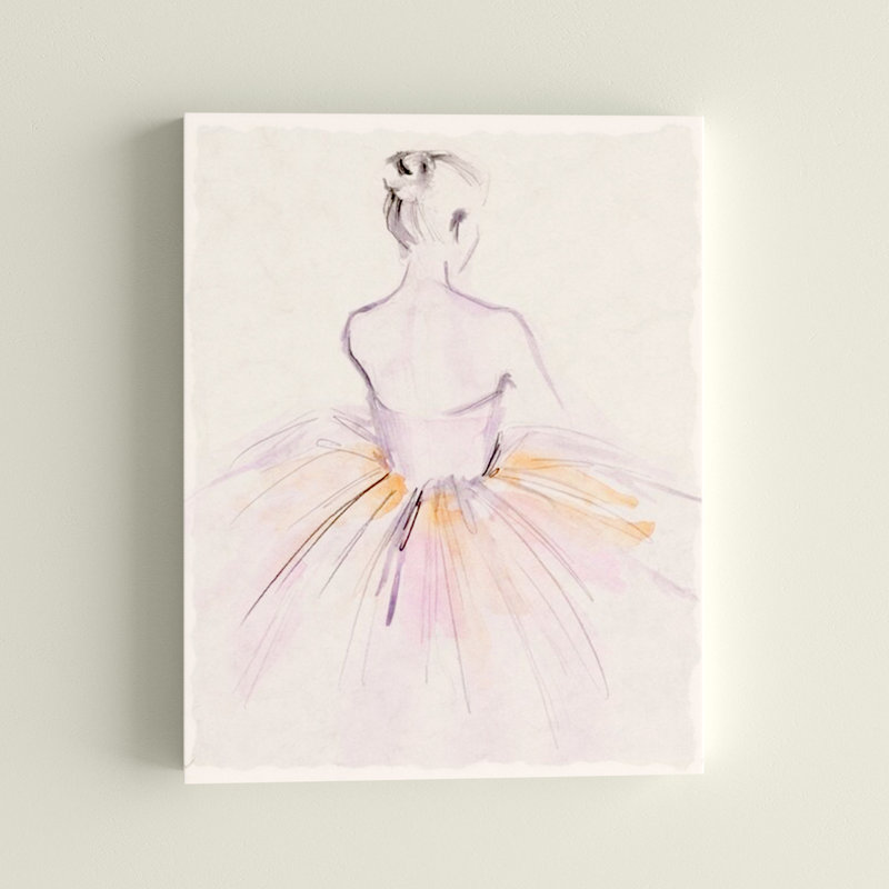 Watercolor Ballerina Ii Painting On Canvas Reviews Joss Main