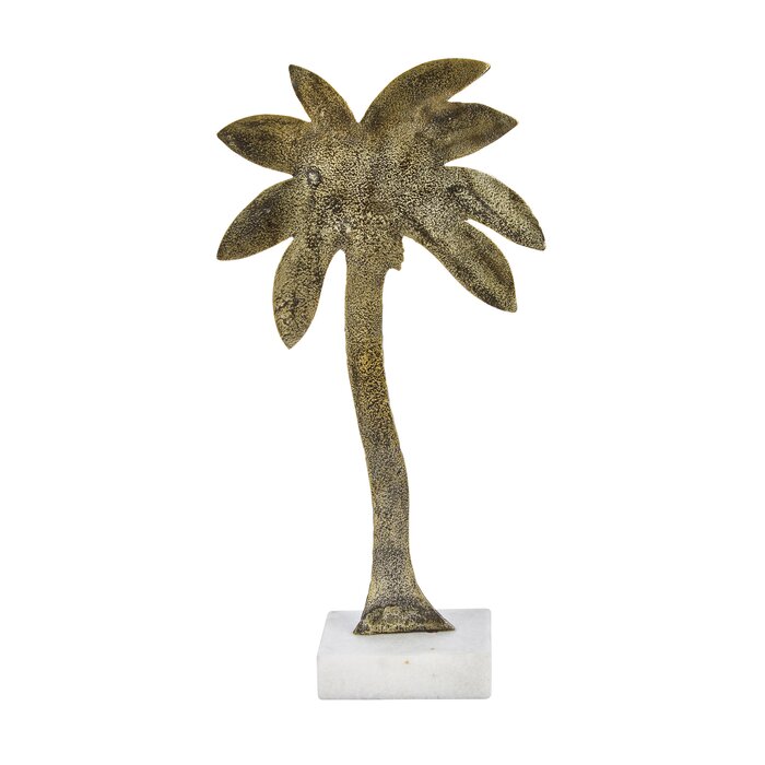 Bay Isle Home Mosher Aluminum Palm Tree Sculpture | Wayfair