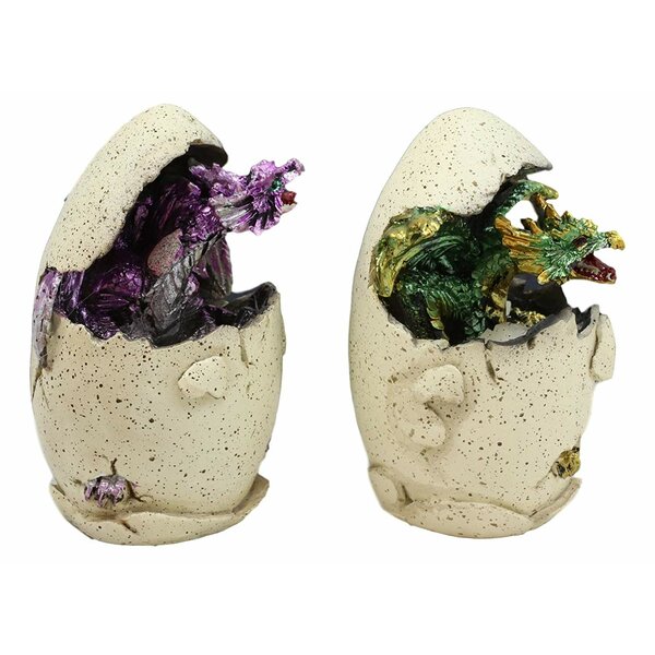 Double Headed Red Dragon On LED Lighted Geode Rock Cavern Figurine Tabletop 